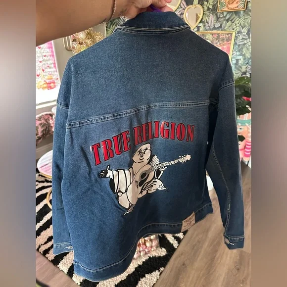 TRUE RELIGION OVERSIZED DENIM JACKET - Picture 12 of 13